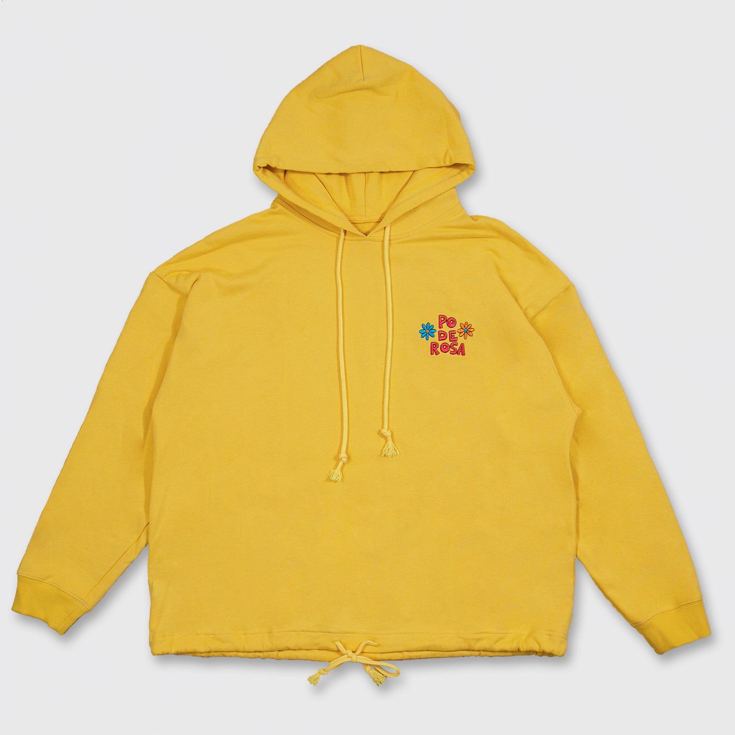 PODEROSA FLOWER LOGO HOODIE / YELLOW