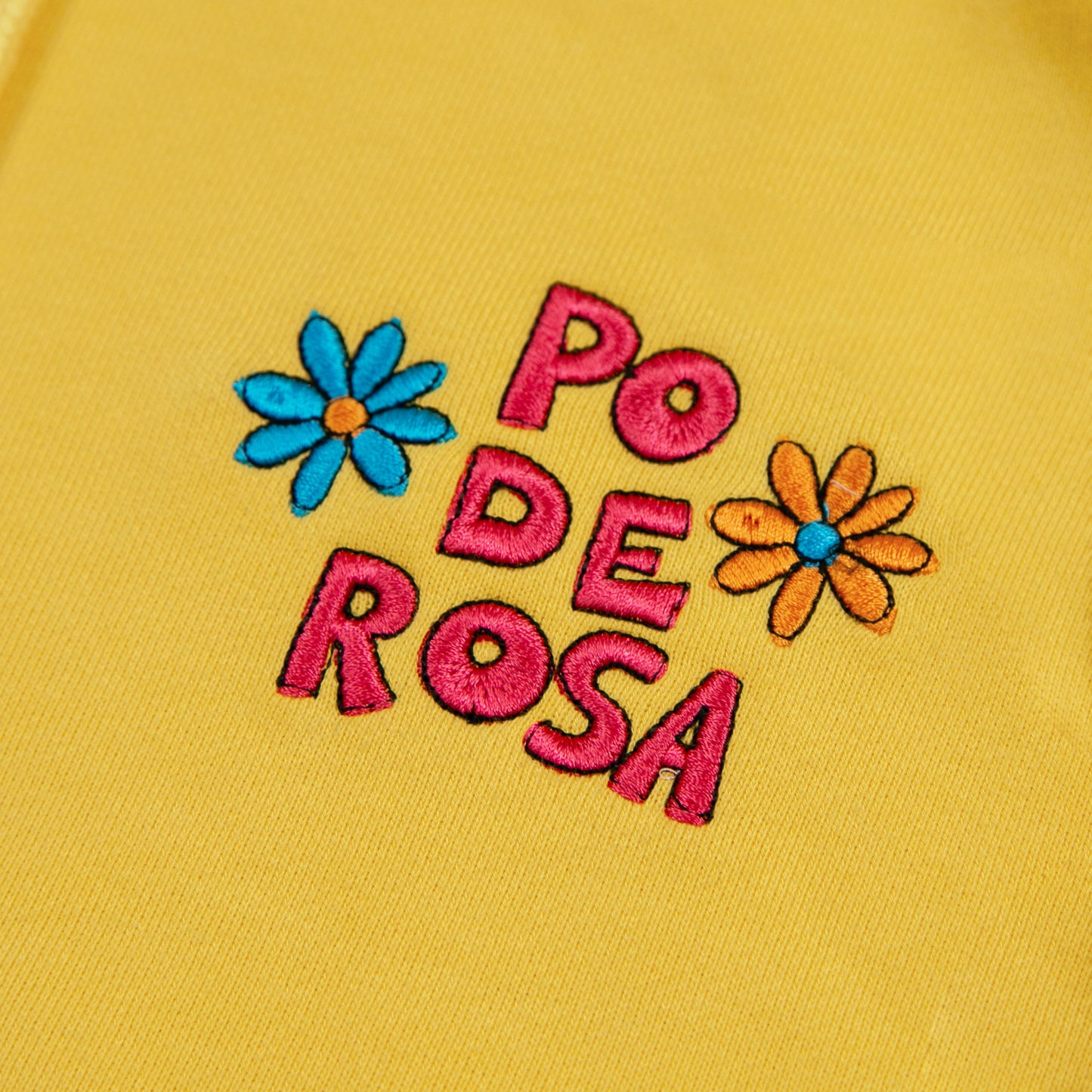 PODEROSA FLOWER LOGO HOODIE / YELLOW
