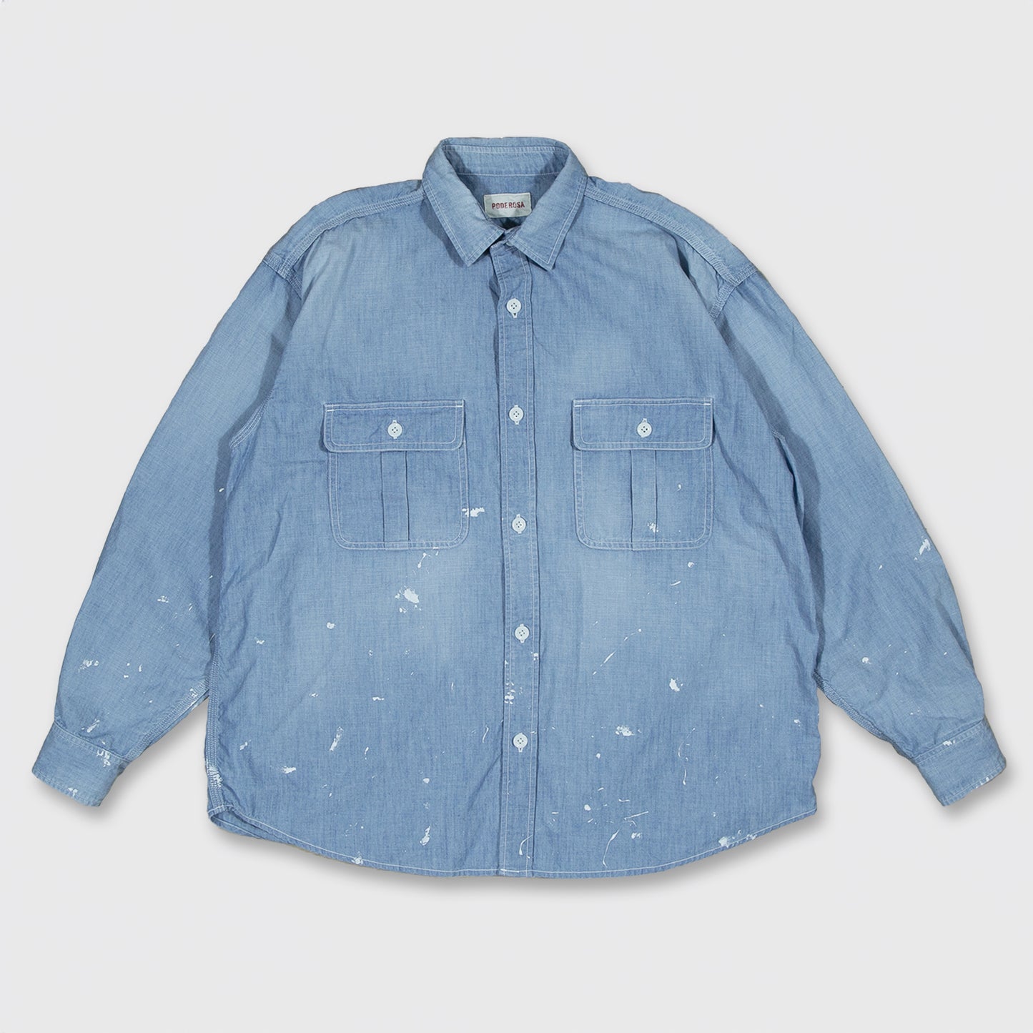 U.S.NAVY CHAMBRAY BIG SHIRT / SAX