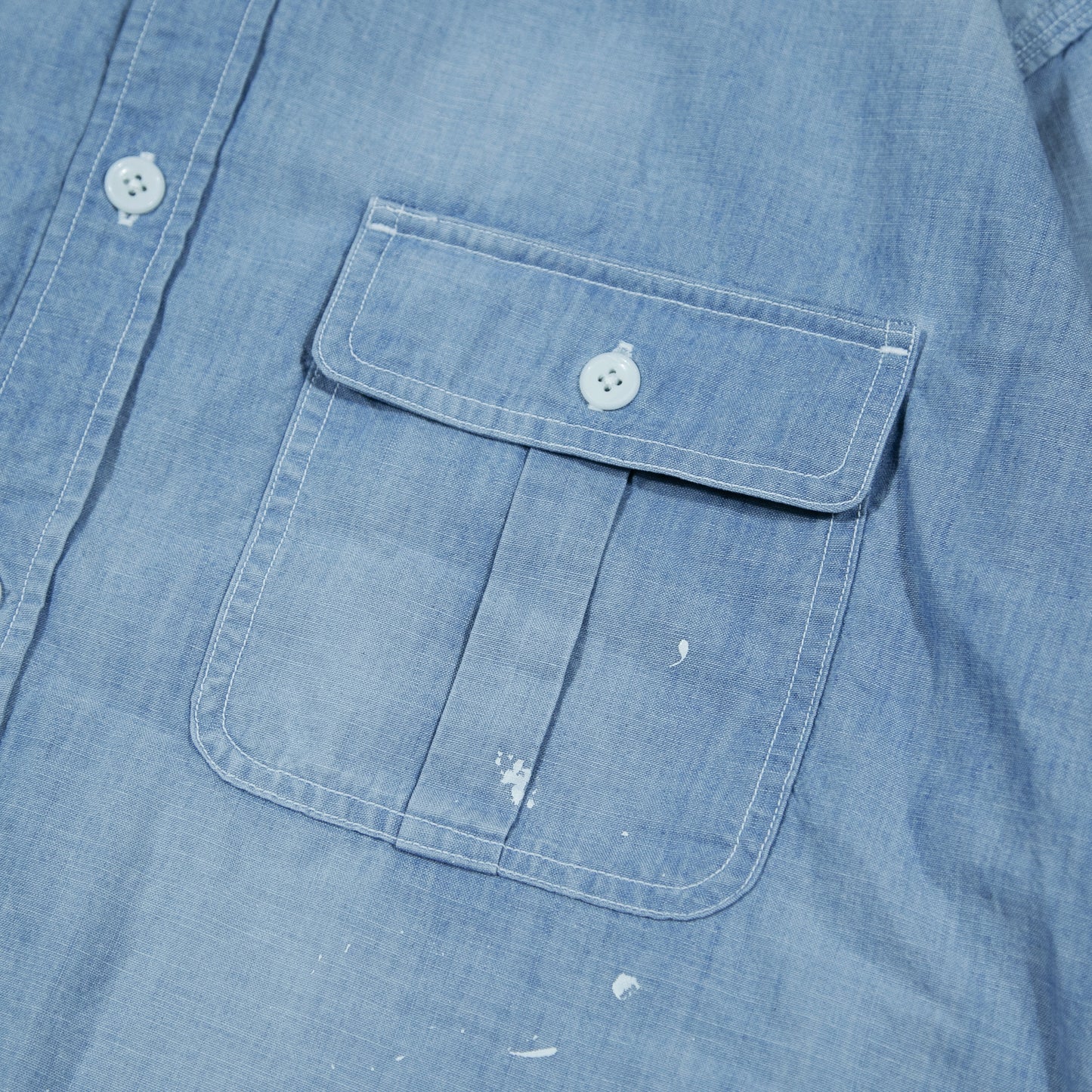 U.S.NAVY CHAMBRAY BIG SHIRT / SAX