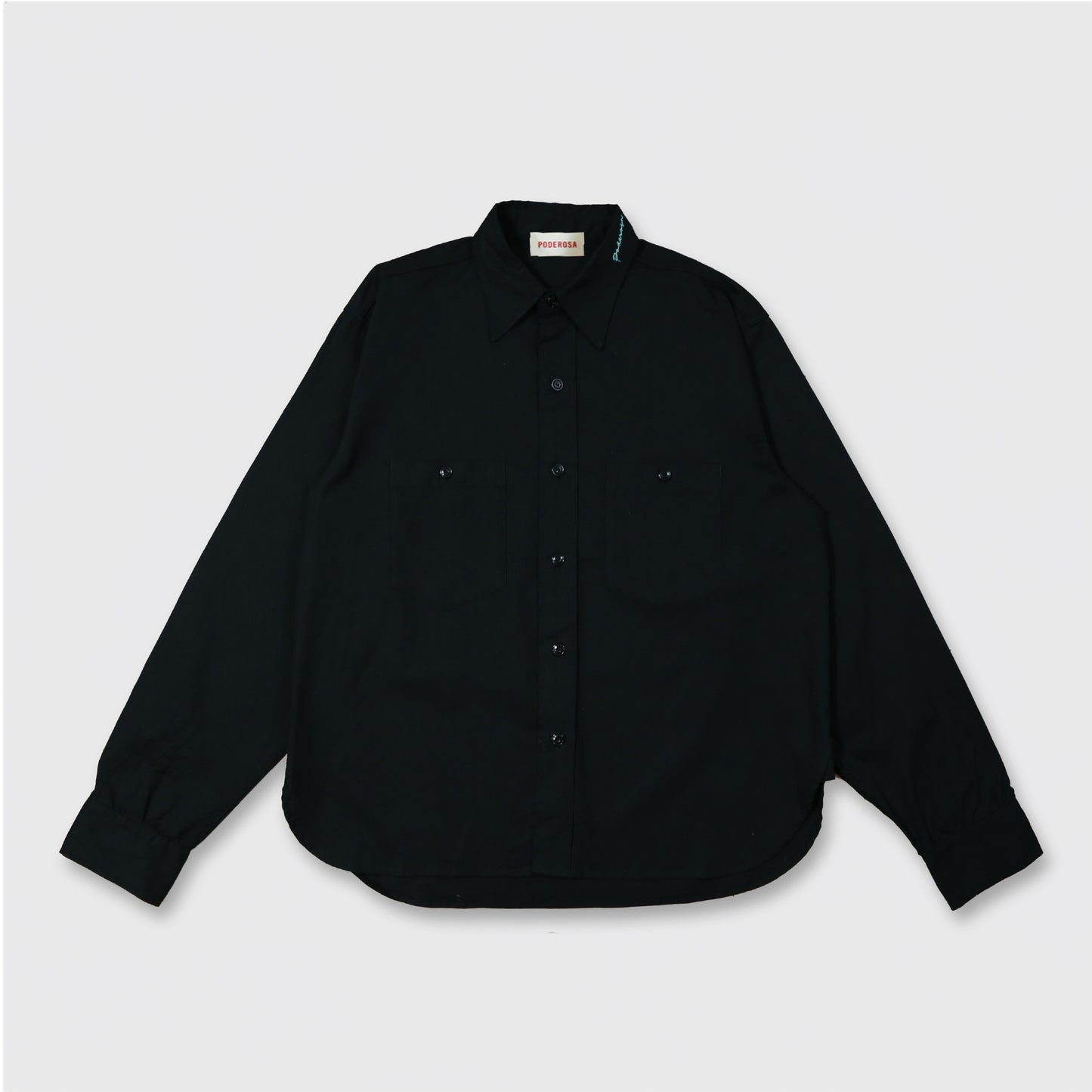 40'S U.S.NAVY L/S N-3 POPLIN CUSTOM SHIRT / BLACK
