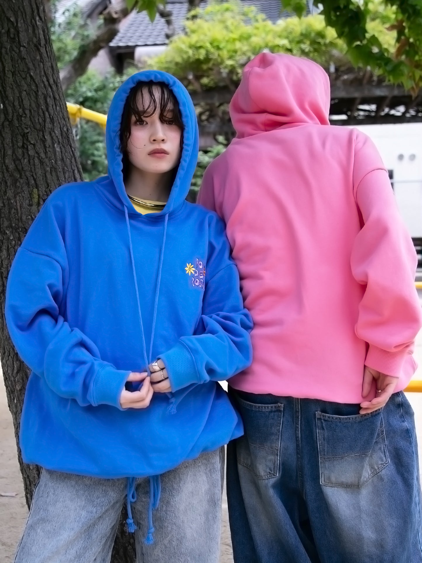 PODEROSA FLOWER LOGO HOODIE / YELLOW