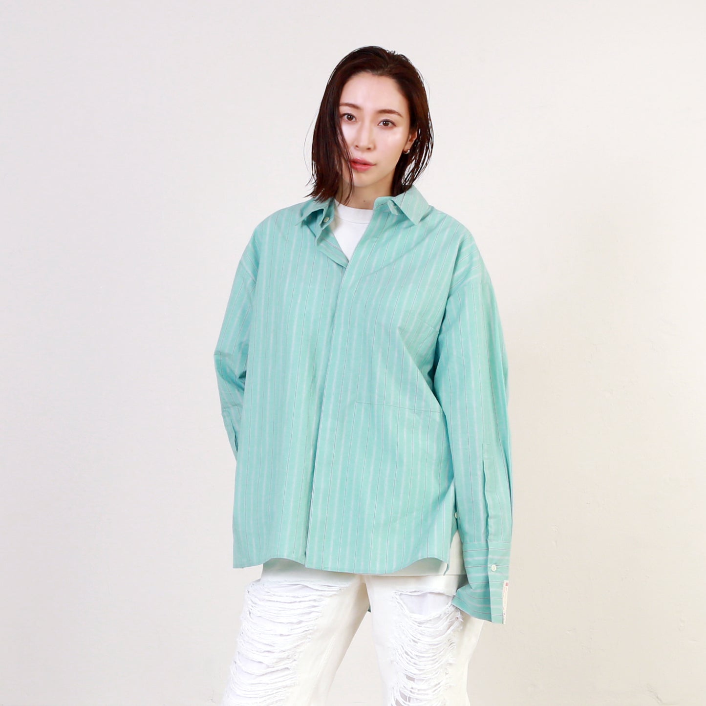 POWDER ORGANIC STRIPE SHIRT