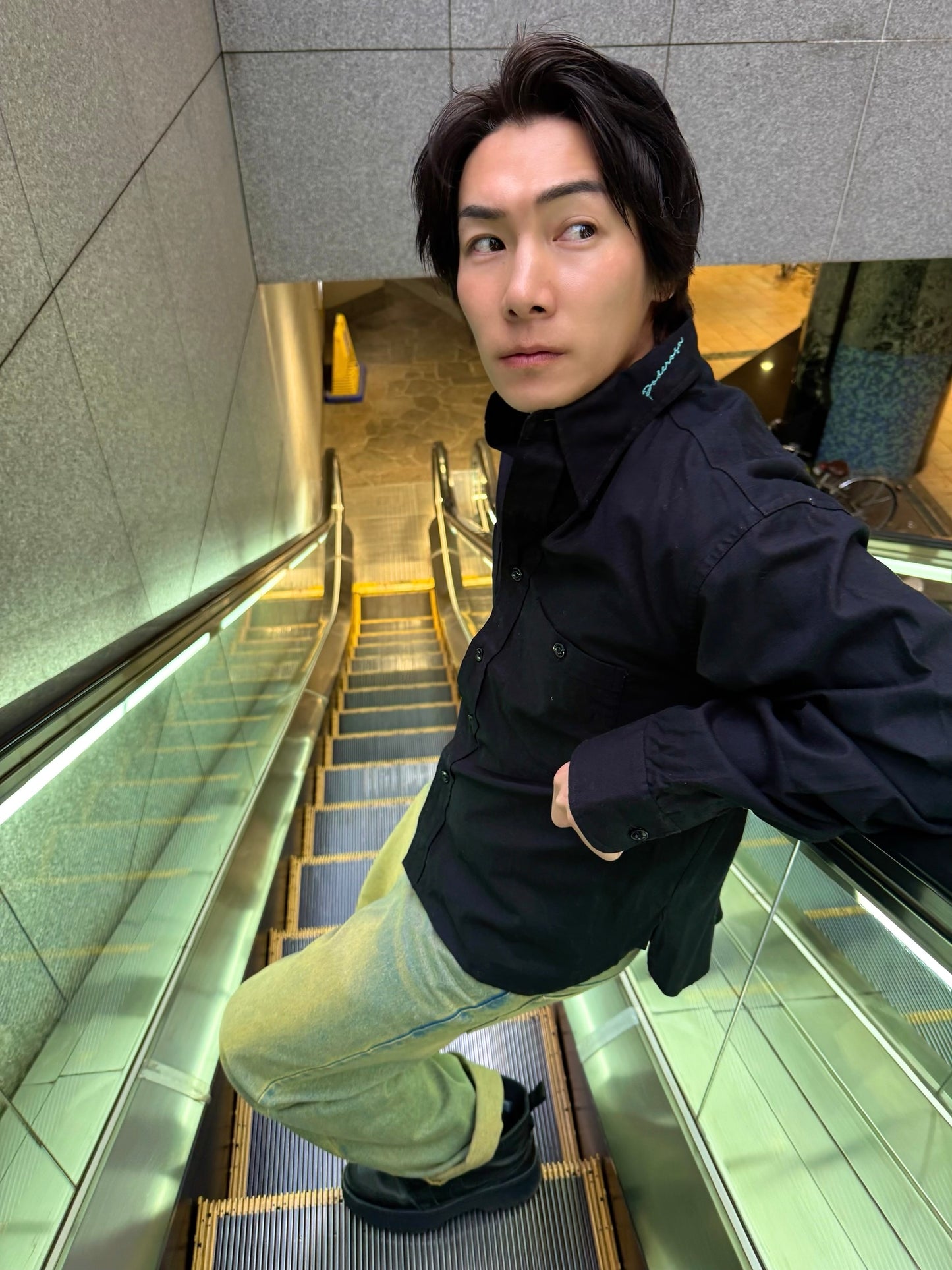 40'S U.S.NAVY L/S N-3 POPLIN CUSTOM SHIRT / BLACK