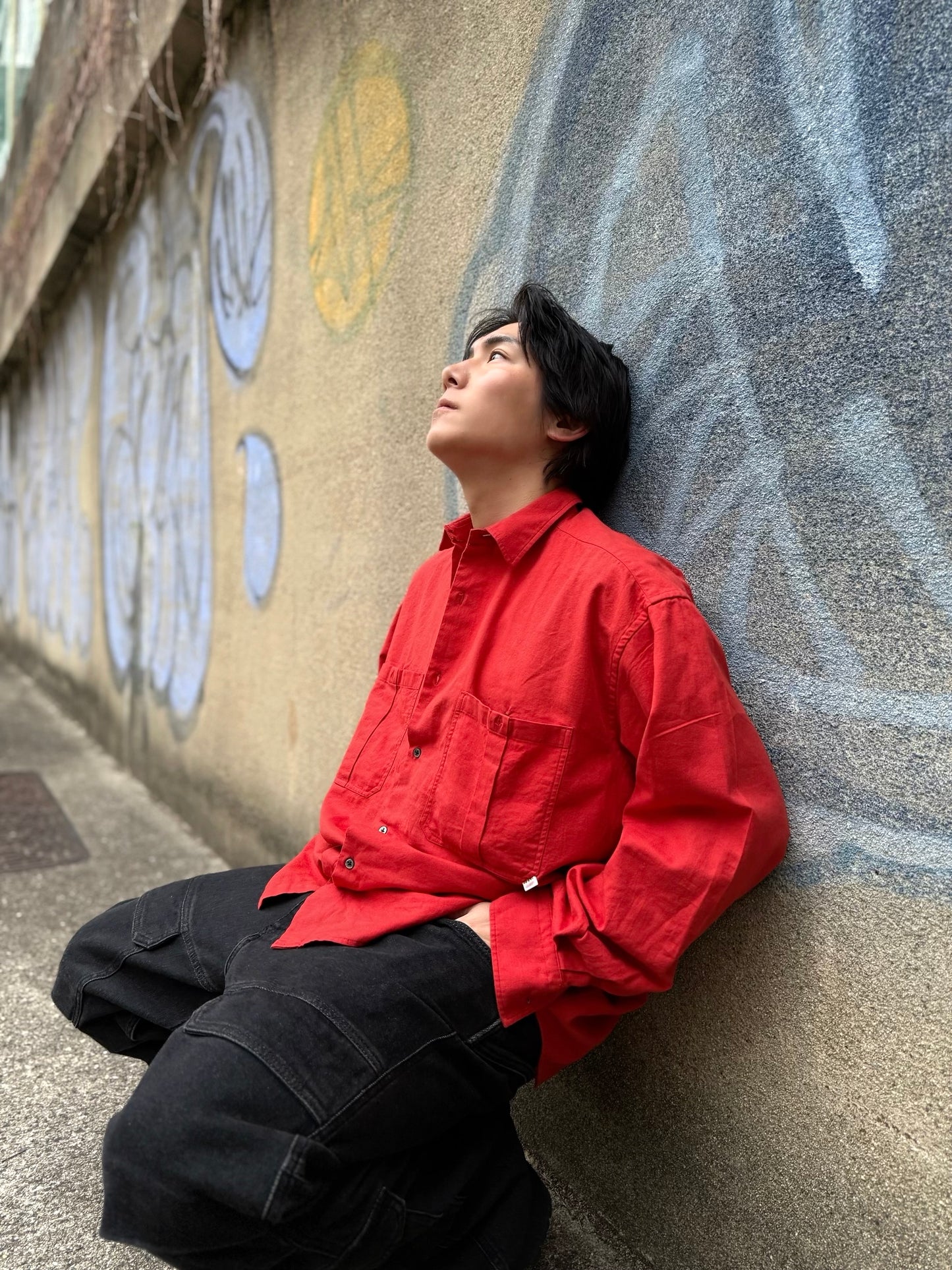 RELAXING LIFE BOX SHIRT / RED