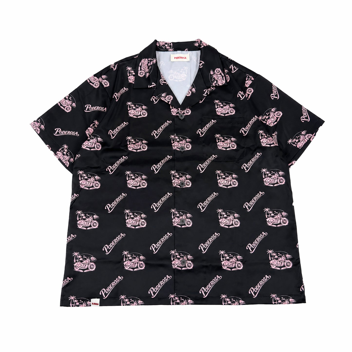 RESORT SATIN SHIRTS / BLACK