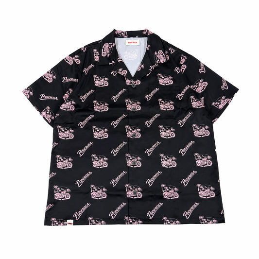 RESORT SATIN SHIRTS / BLACK