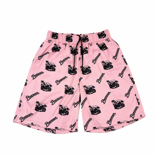 RESORT SATIN SHORTS/ PINK