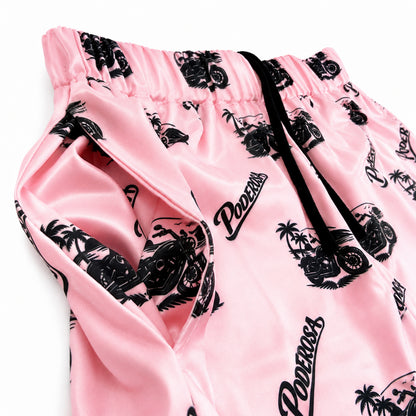 RESORT SATIN SHORTS/ PINK