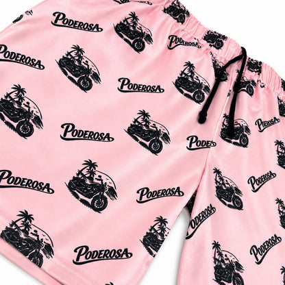 RESORT SATIN SHORTS/ PINK