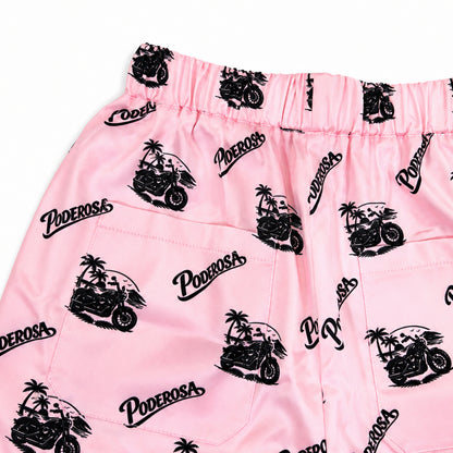 RESORT SATIN SHORTS/ PINK