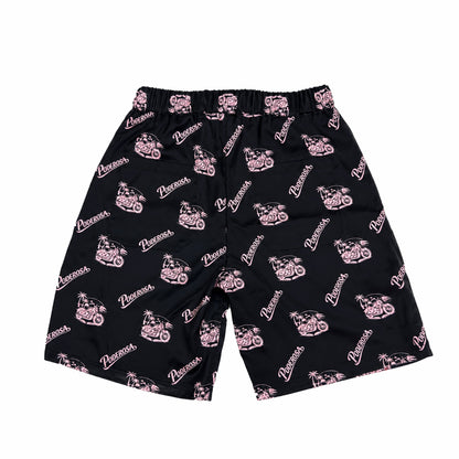 RESORT SATIN SHORTS / BLACK