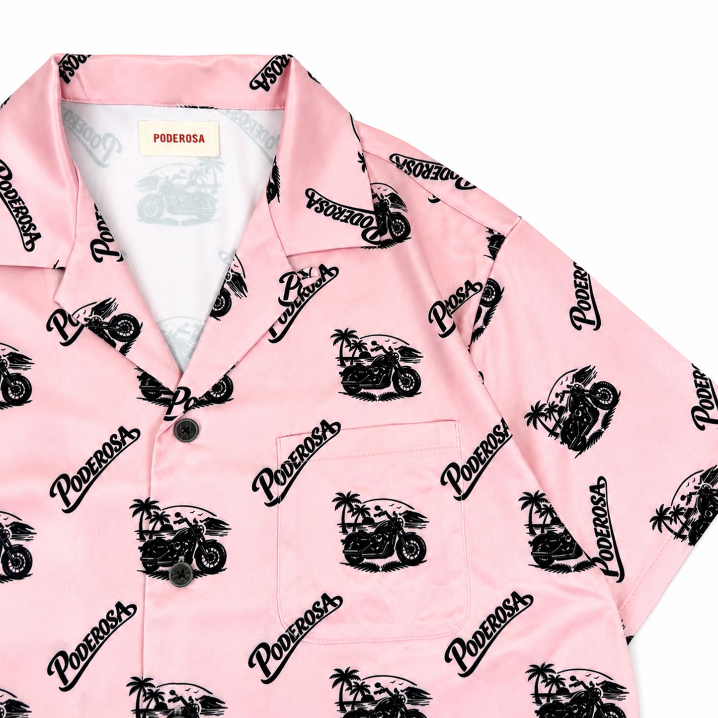 RESORT SATIN SHIRTS / PINK