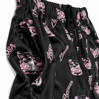RESORT SATIN SHORTS / BLACK
