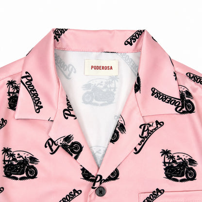 RESORT SATIN SHIRTS / PINK