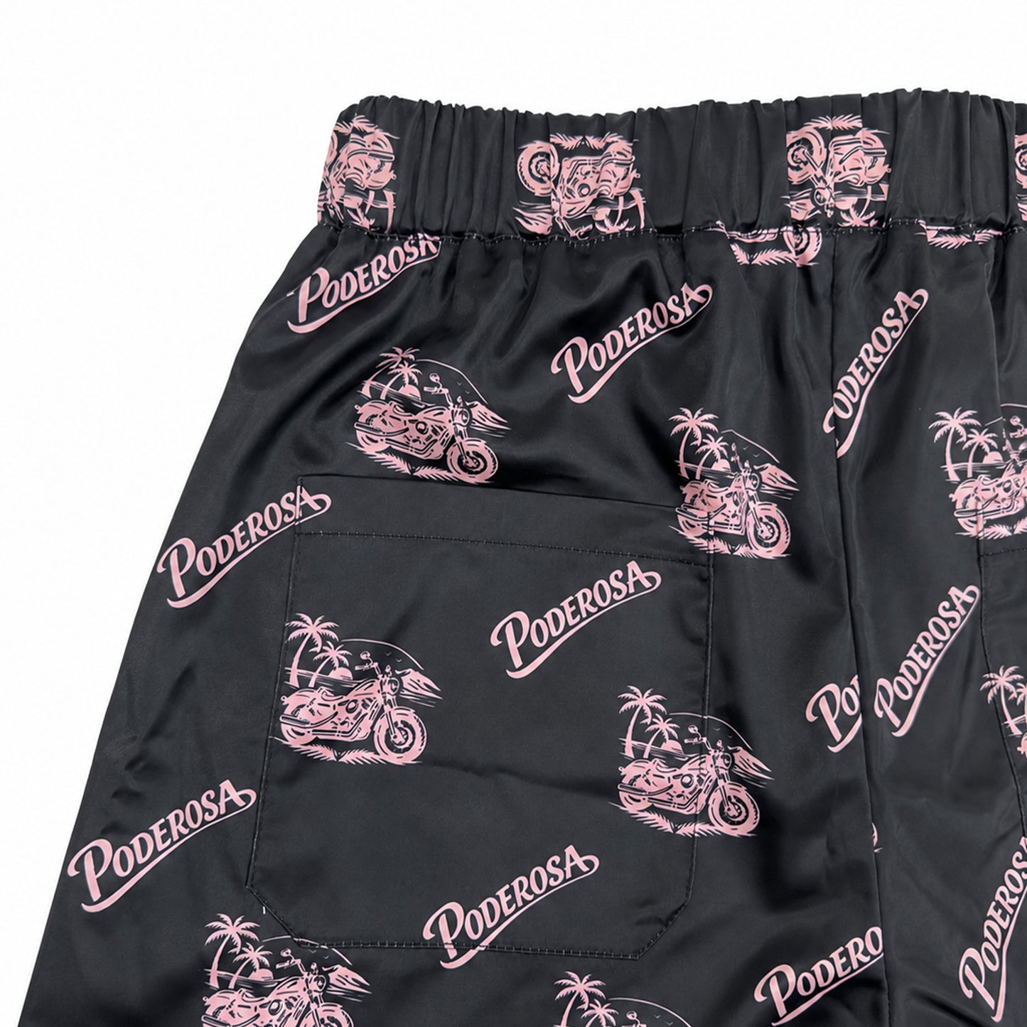RESORT SATIN SHORTS / BLACK