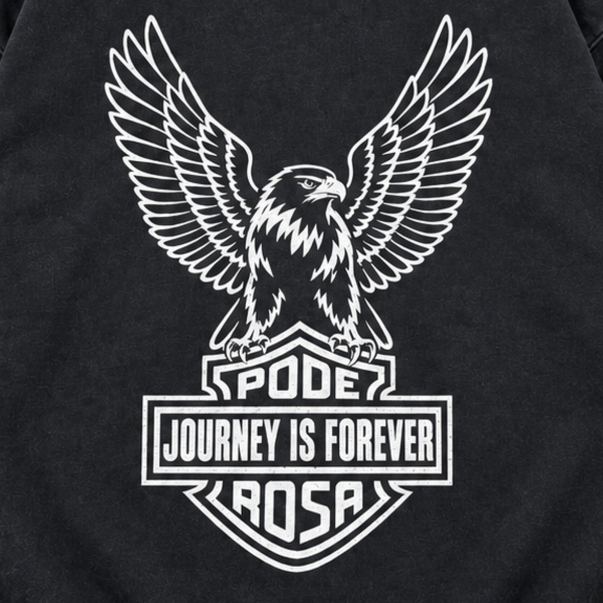 JOURNEY IS FOREVER WASH ZIP HOODIE / FADE BLACK