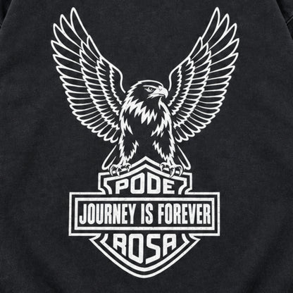 JOURNEY IS FOREVER WASH ZIP HOODIE / FADE BLACK