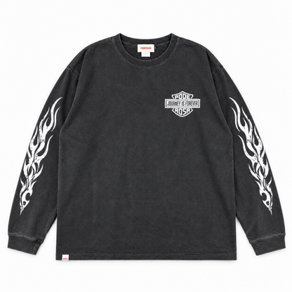 JOURNEY IS FOREVER WASH LONGSLEEVE / FADE BLACK
