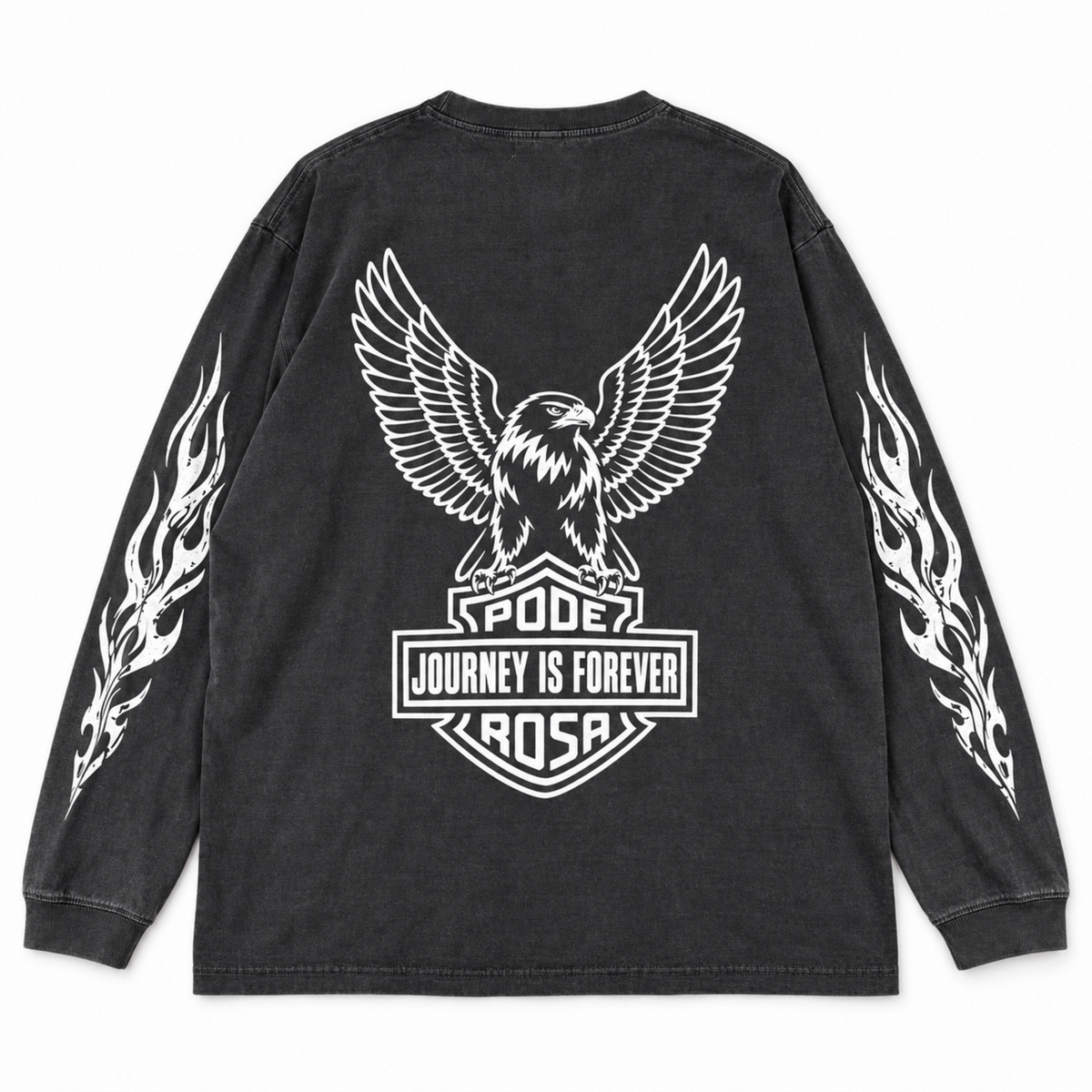 JOURNEY IS FOREVER WASH LONGSLEEVE / FADE BLACK