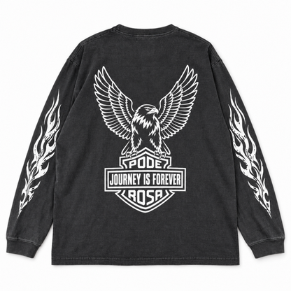 JOURNEY IS FOREVER WASH LONGSLEEVE / FADE BLACK