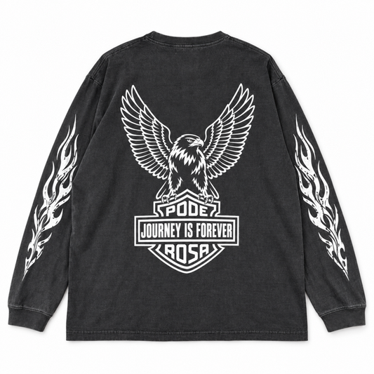JOURNEY IS FOREVER WASH LONGSLEEVE / FADE BLACK