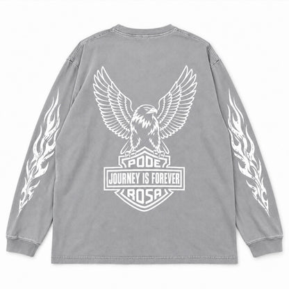 JOURNEY IS FOREVER WASH LONGSLEEVE / FADE GRAY