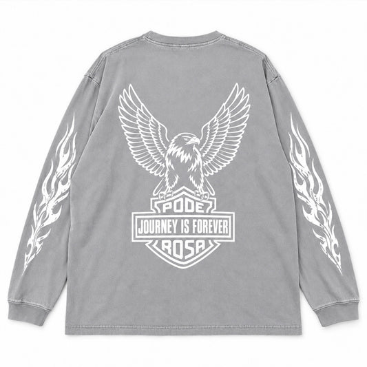 JOURNEY IS FOREVER WASH LONGSLEEVE / FADE GRAY