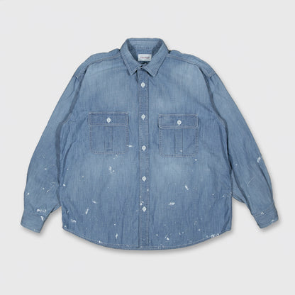 U.S.NAVY CHAMBRAY BIG SHIRT / NAVY