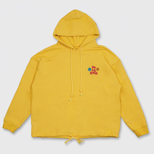 PODEROSA FLOWER LOGO HOODIE / YELLOW