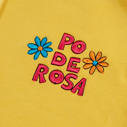 PODEROSA FLOWER LOGO HOODIE / YELLOW