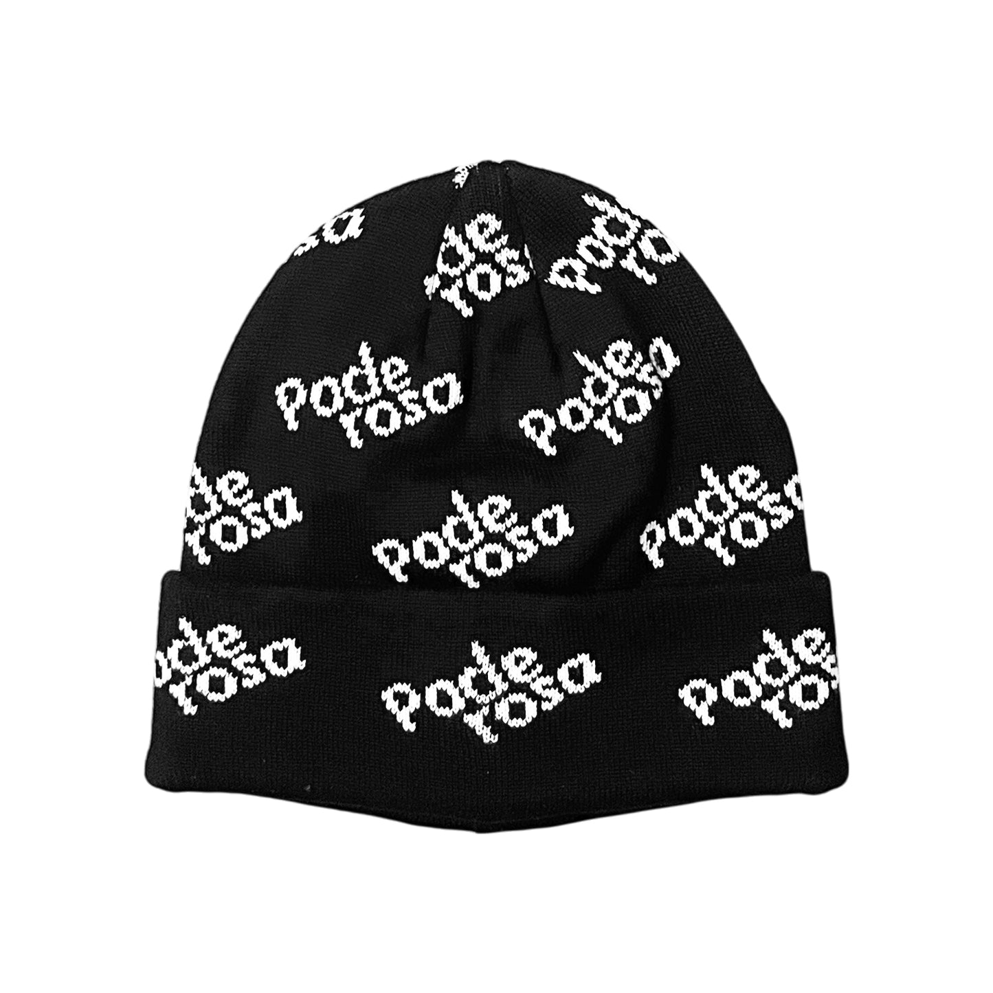 PODEROSA LOGO PATTERNED BEANIE