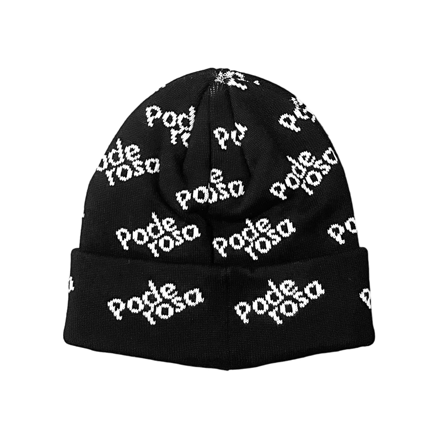 PODEROSA LOGO PATTERNED BEANIE