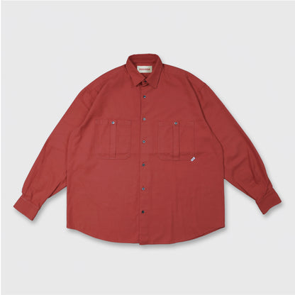 RELAXING LIFE BOX SHIRT / RED