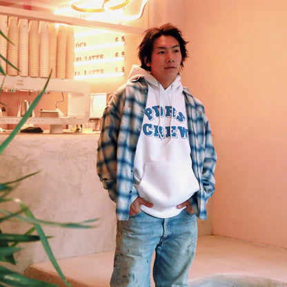 HEAVY WEIGHT CREW HOODIE / VANILLA WHITE