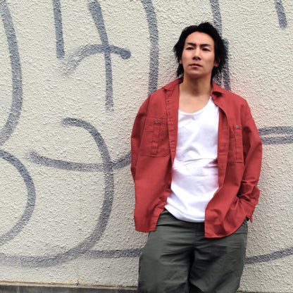 RELAXING LIFE BOX SHIRT / RED