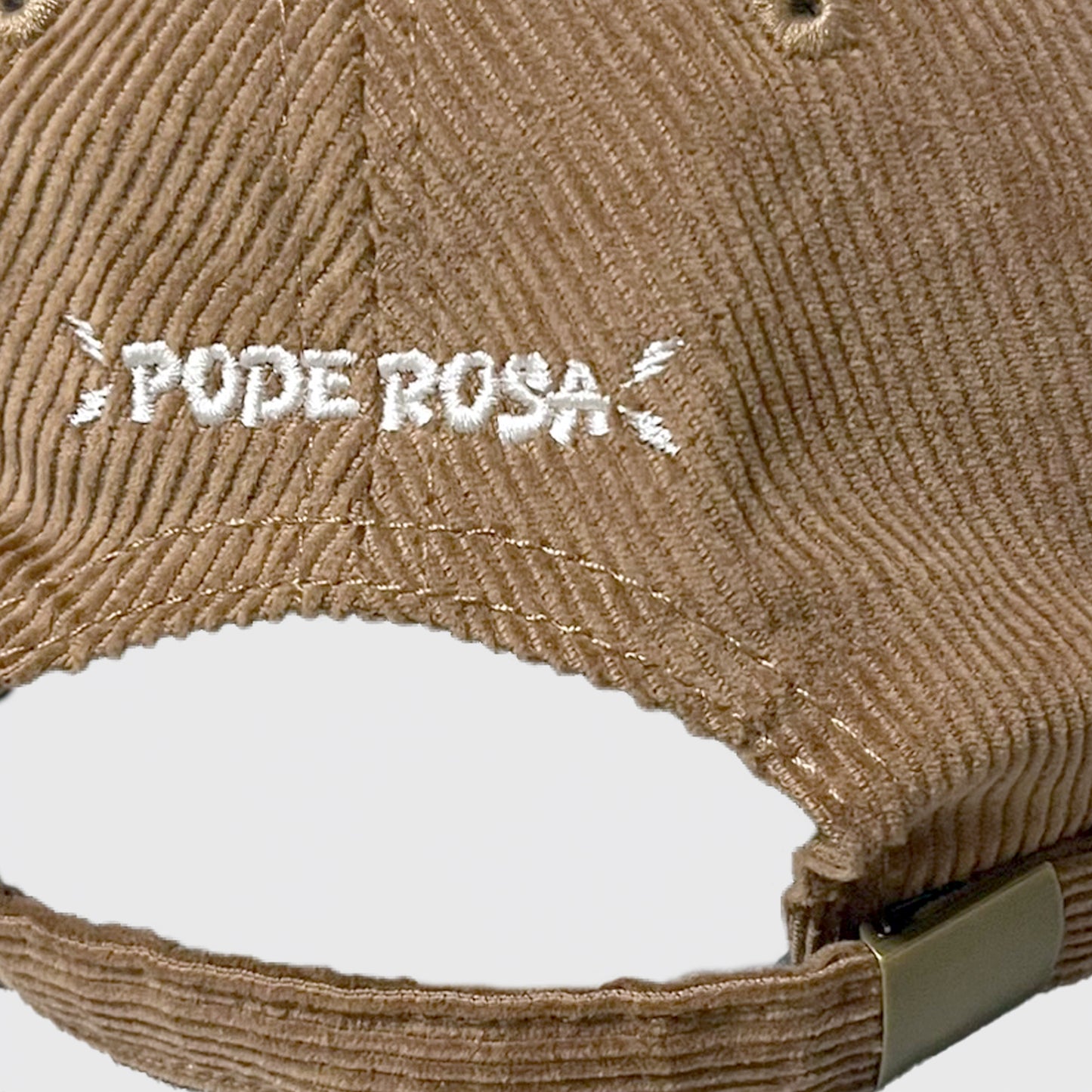 PODEROSA LOGO CORDUROY CAP / MOCHA