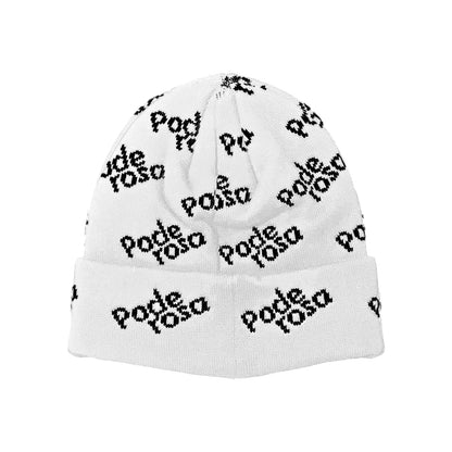 PODEROSA LOGO PATTERNED BEANIE