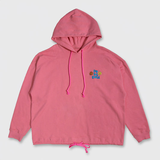 PODEROSA FLOWER LOGO HOODIE / PINK