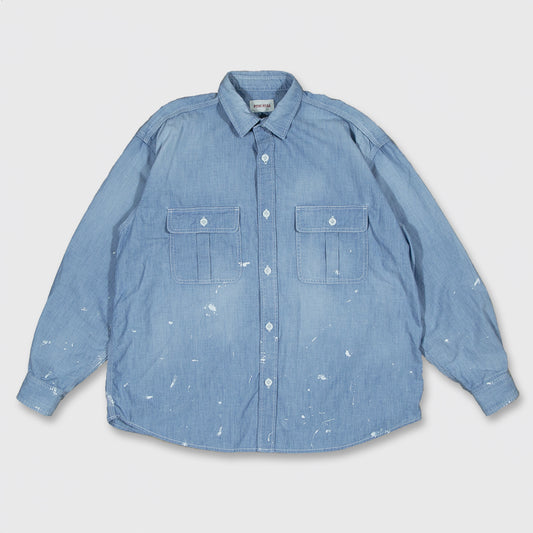 U.S.NAVY CHAMBRAY BIG SHIRT / SAX