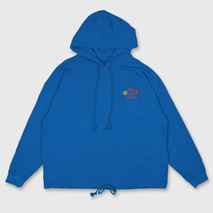 PODEROSA FLOWER LOGO HOODIE / BLUE
