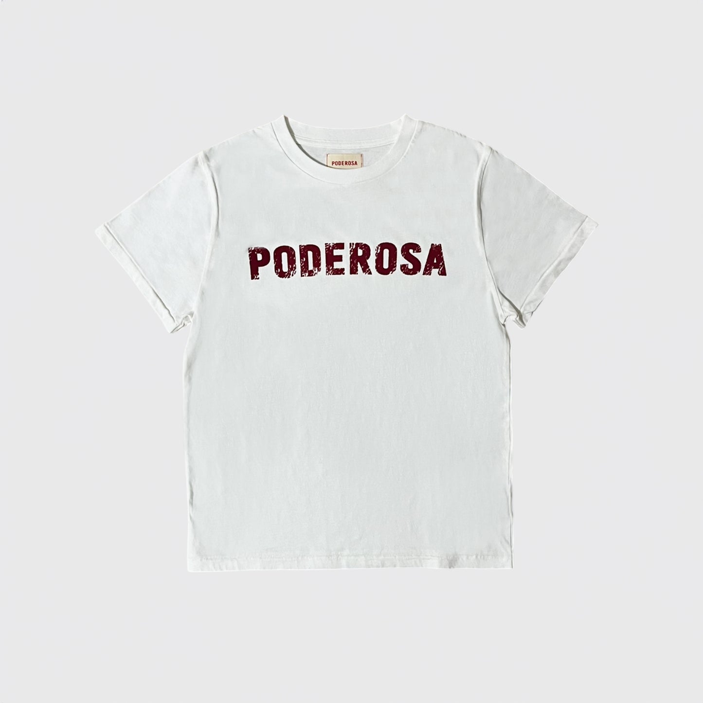 PODEROSA VELVET LOGO T-shirt / OFF WHITE