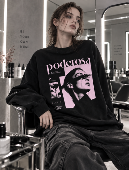 OWN MUSE CREWNECKSWEAT / BLACK
