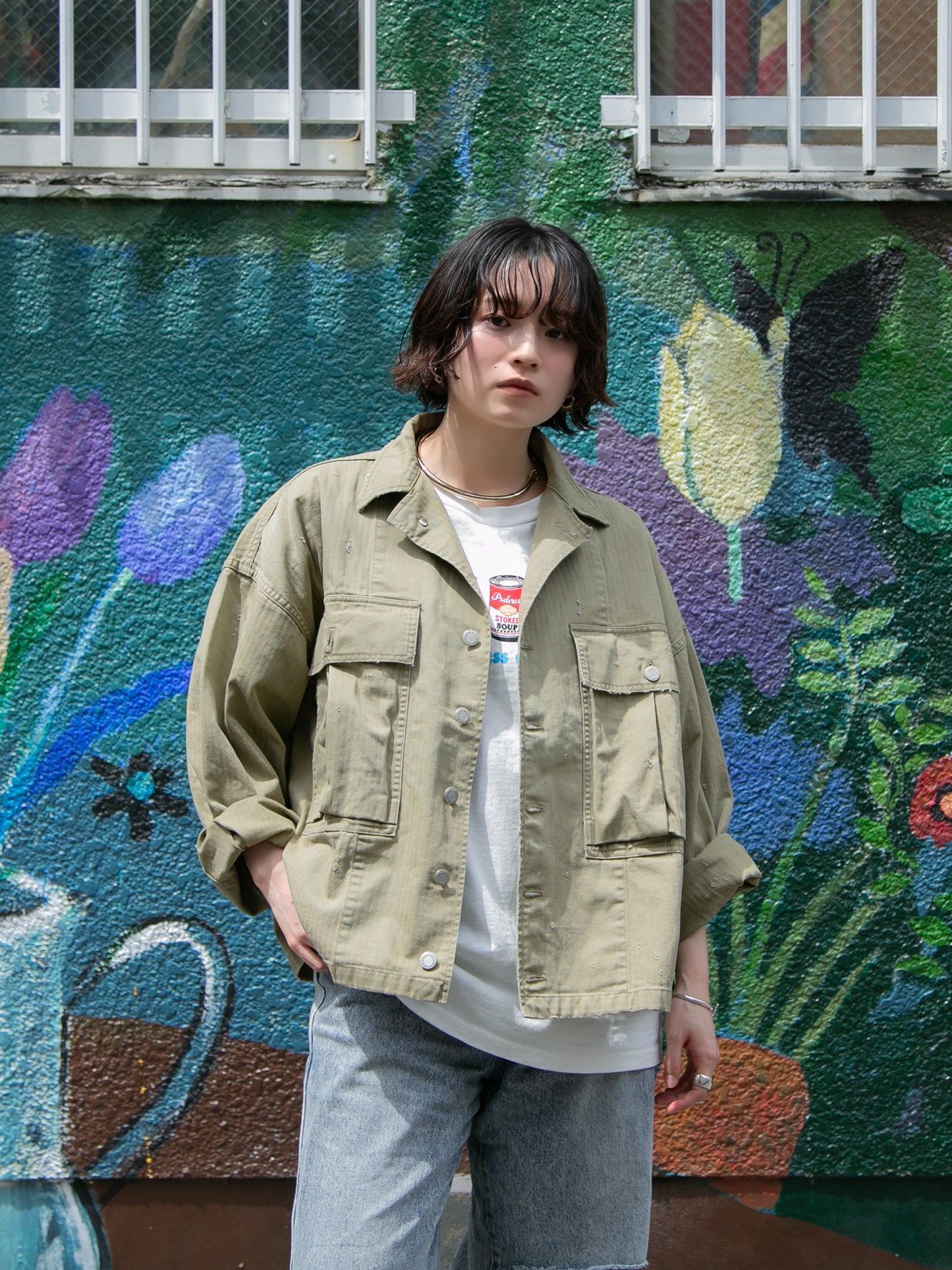 PODEROSA HBT COMBAT BIG JACKET / KHAKI