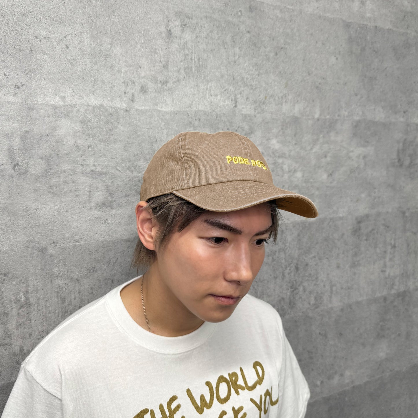 PODEROSA LOGO TWILL CAP / KHAKI