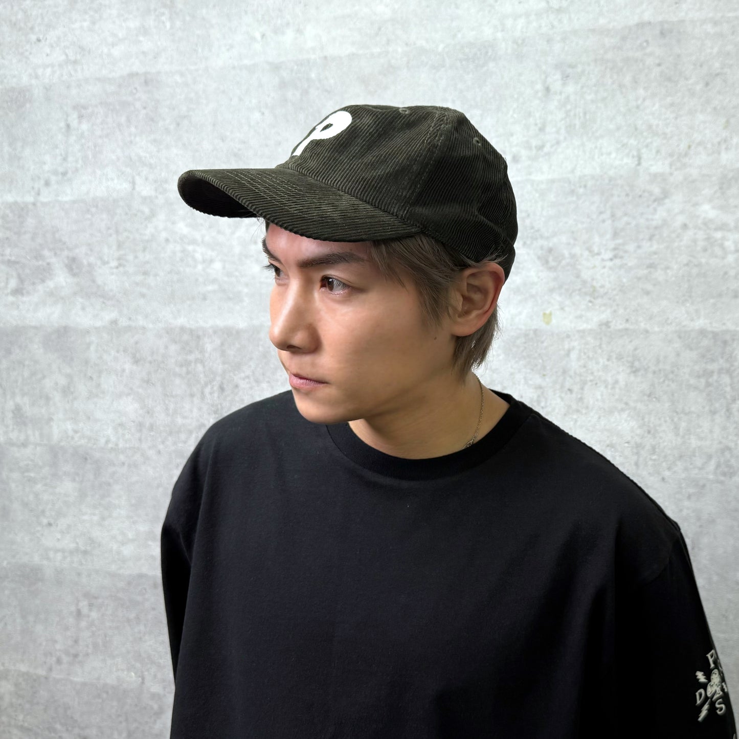 PODEROSA LOGO CORDUROY CAP / OLIVE