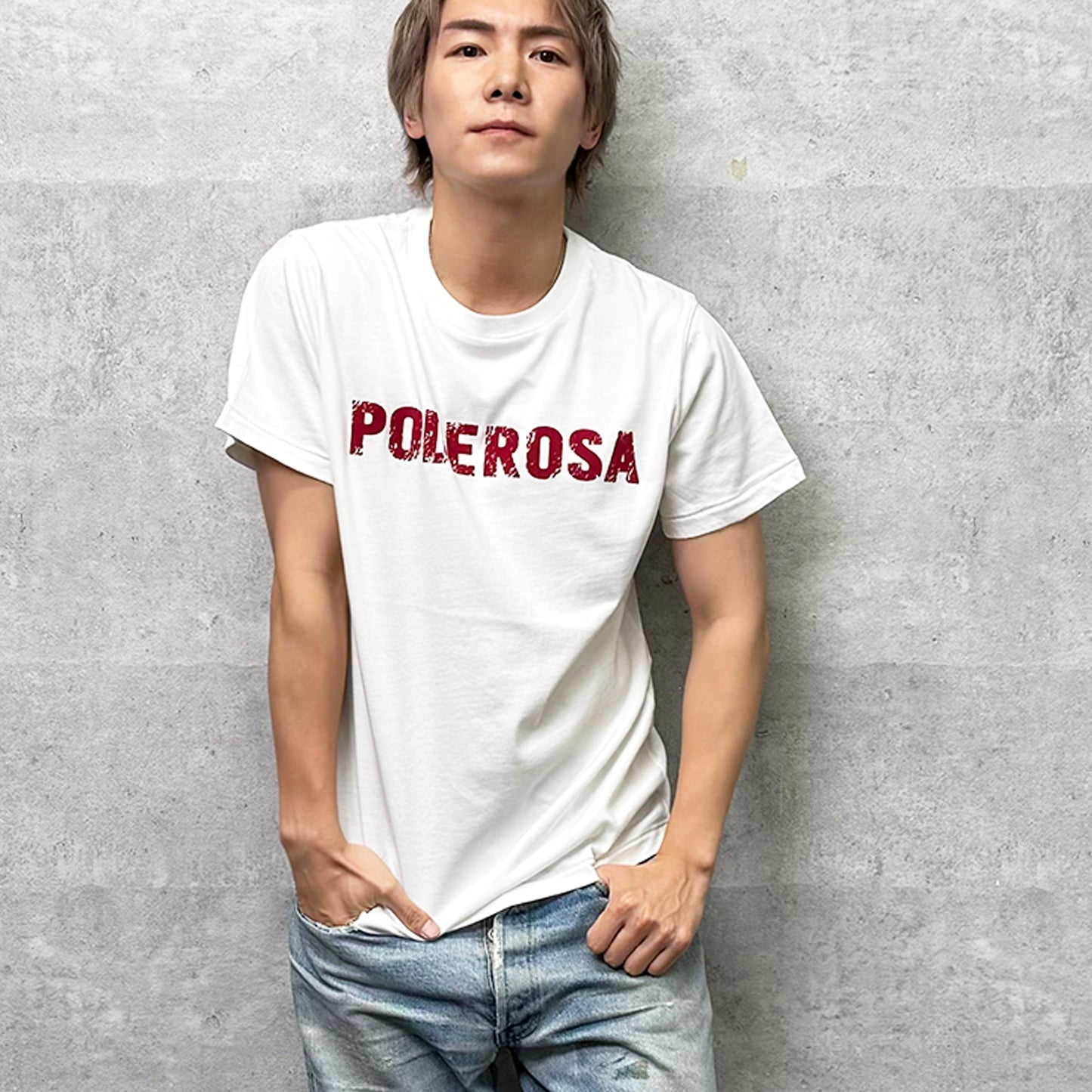 PODEROSA VELVET LOGO T-shirt / OFF WHITE