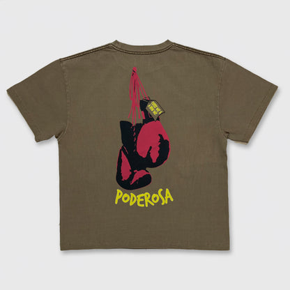 FIGHTING PODEROSA S/S T-SHIRT / BROWN
