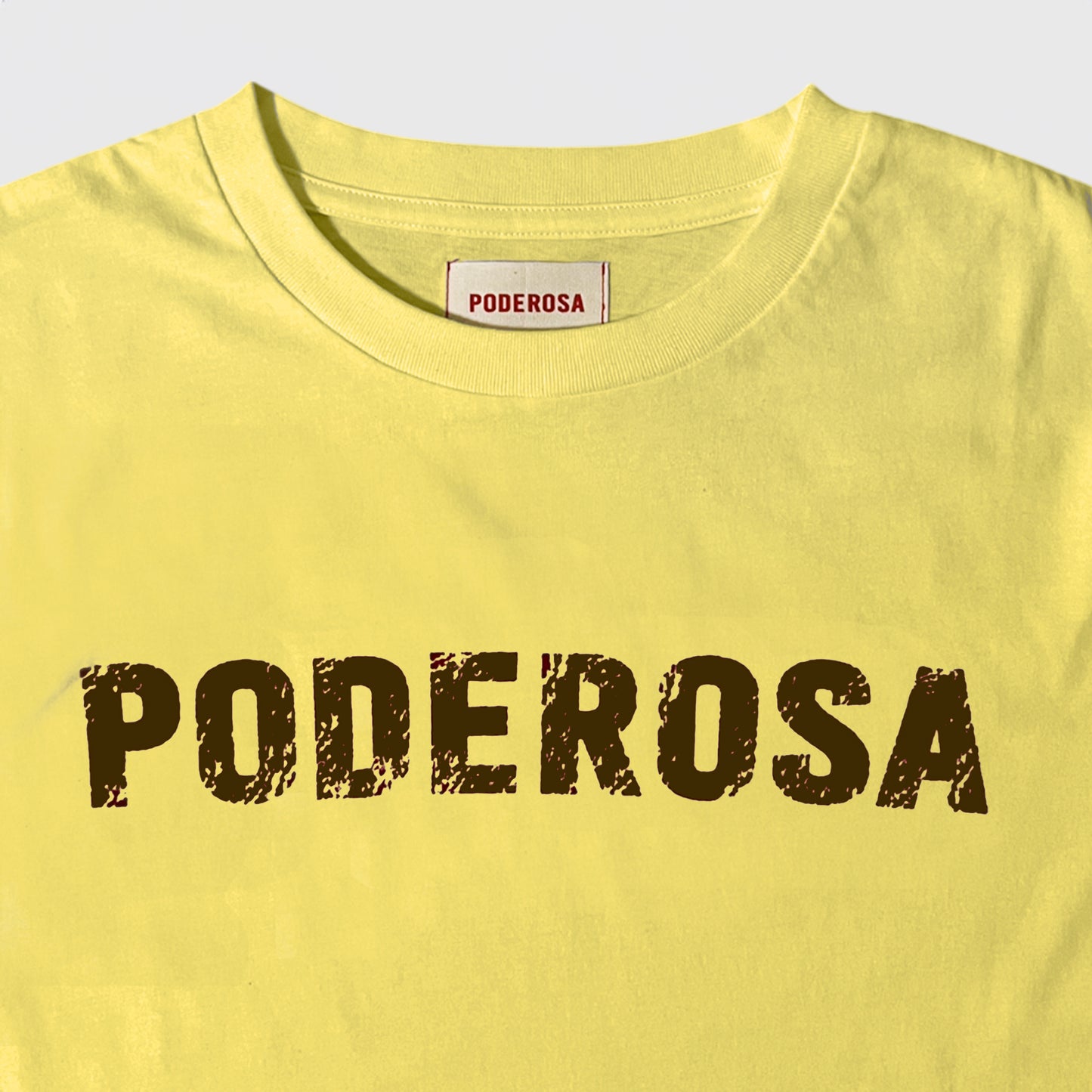 PODEROSA VELVET LOGO T-shirt / YELLOW