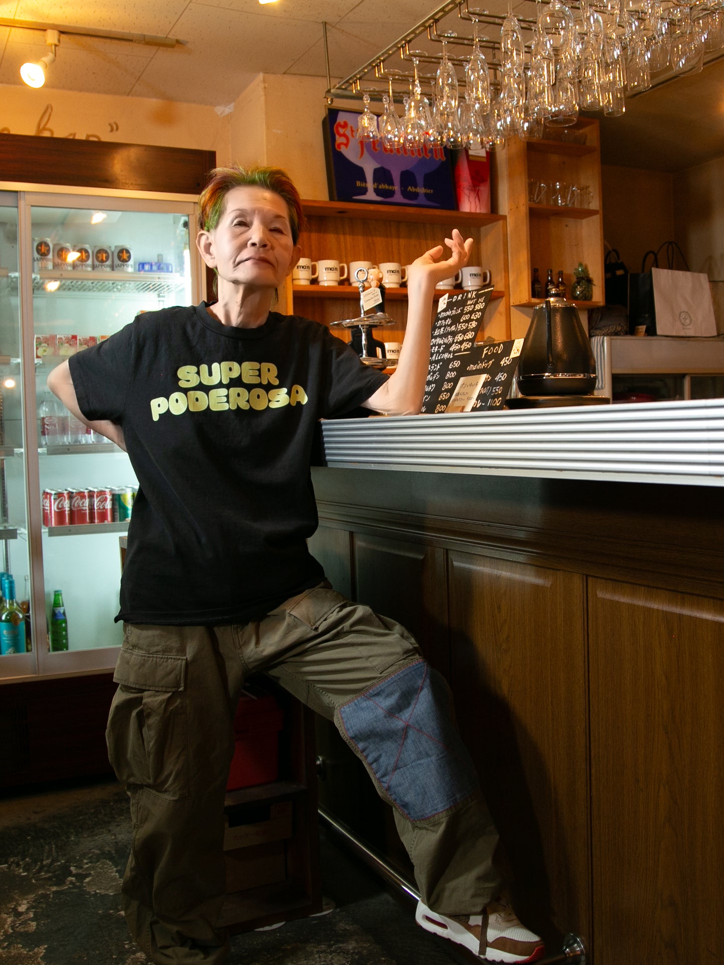 SUPER PODEROSA LOGO S/S T-SHIRT / BLACK